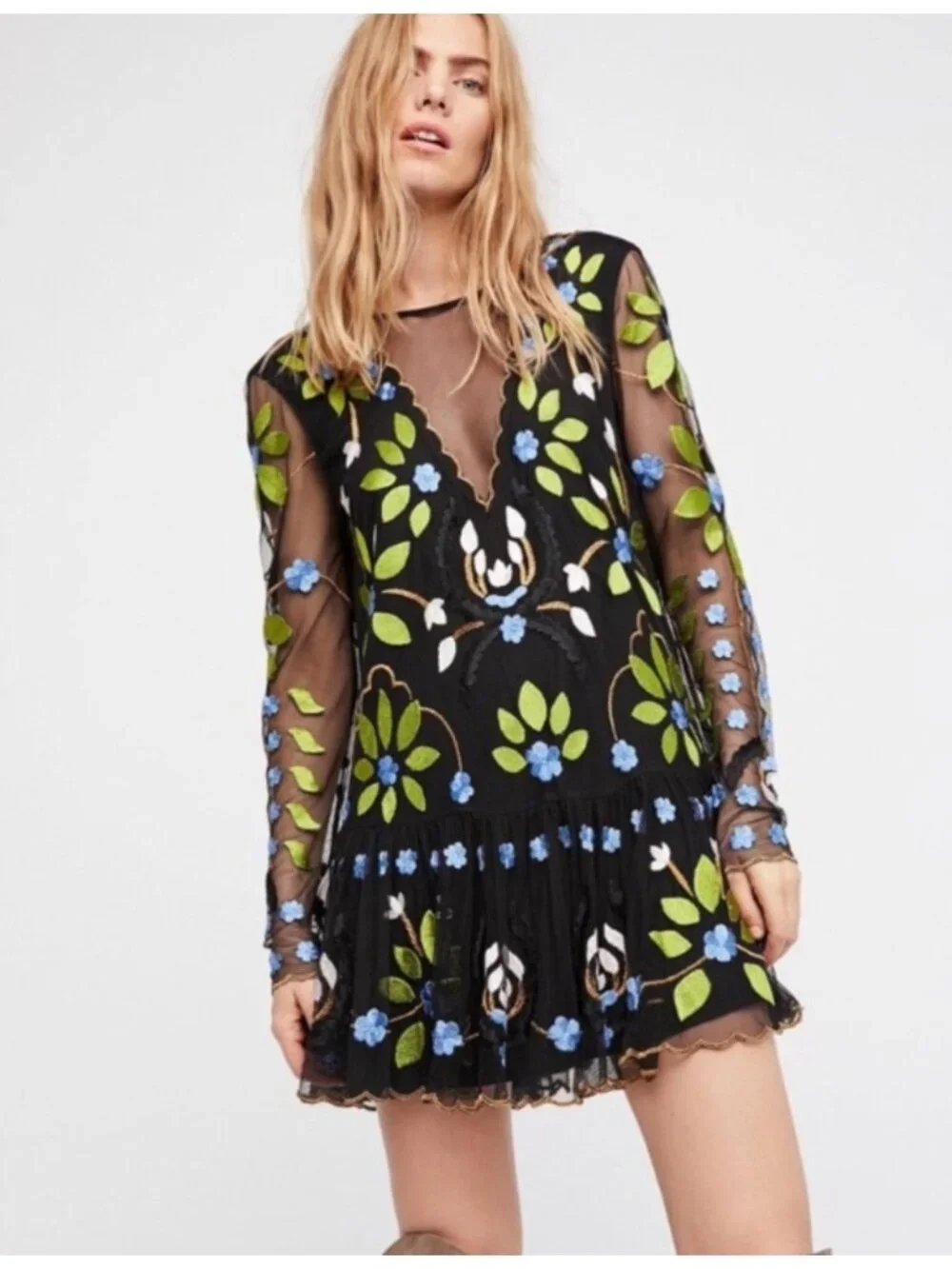 Free People Hearts Are Wild Mini Dress